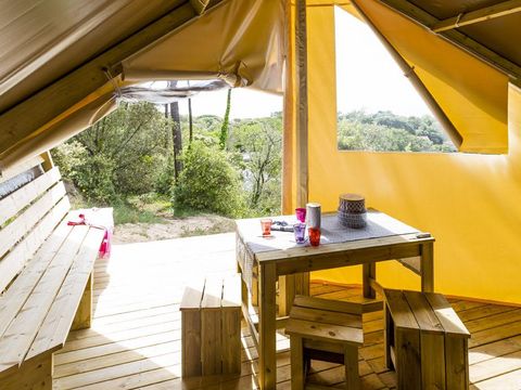 LODGE 4 personnes - Tente Écolodge Confort 17m² (2 chambres) - sans sanitaires
