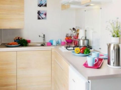 MOBILHOME 2 personnes - Mobil-home Premium 19m² (1 chambre) + Lave-vaisselle + Terrasse semi-couverte 11m²