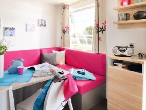 MOBILHOME 2 personnes - Mobil-home Premium 19m² (1 chambre) + Lave-vaisselle + Terrasse semi-couverte 11m²