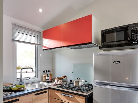 MOBILHOME 2 personnes - Mobil-home Premium 19m² (1 chambre) + Lave-vaisselle + Terrasse semi-couverte 11m²
