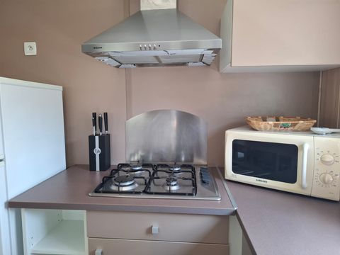 CHALET 6 personnes - Chalet Premium 34m² (3 chambres) + Climatisation + Lave-vaisselle + Terrasse couverte