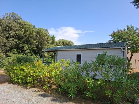 CHALET 6 personnes - Chalet Premium 34m² (3 chambres) + Climatisation + Lave-vaisselle + Terrasse couverte