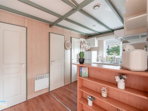Chalet 6 personnes - Chalet Premium 46m² (3 chambres) + Climatisation + Lave-vaisselle + Terrasse couverte
