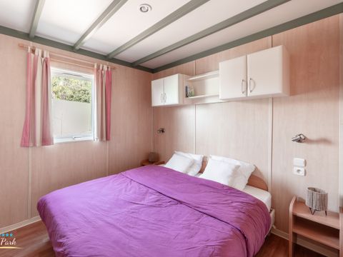 Chalet 6 personnes - Chalet Premium 46m² (3 chambres) + Climatisation + Lave-vaisselle + Terrasse couverte