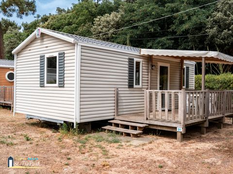 MOBILHOME 4 personnes - Mobil-home Confort 27.5m² (2 chambres) + terrasse bois semi-couverte 11m²