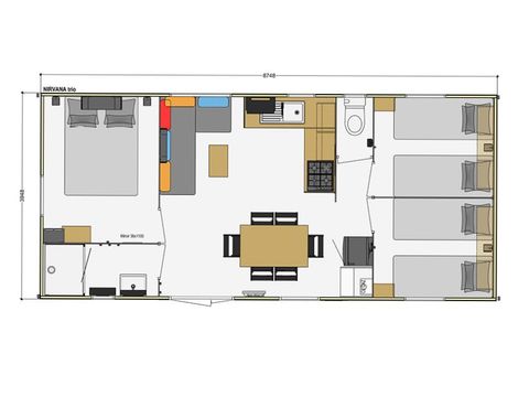 MOBILHOME 6 personnes - CONFORT PLUS 31m²