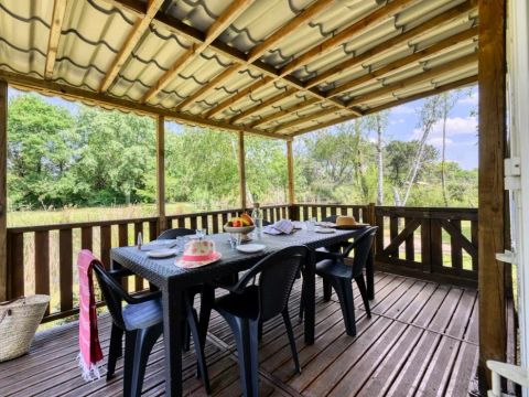 MOBILHOME 8 personnes - Mobil-Home Premium 4 Pièces 6/8 Personnes Côté Etang + TV