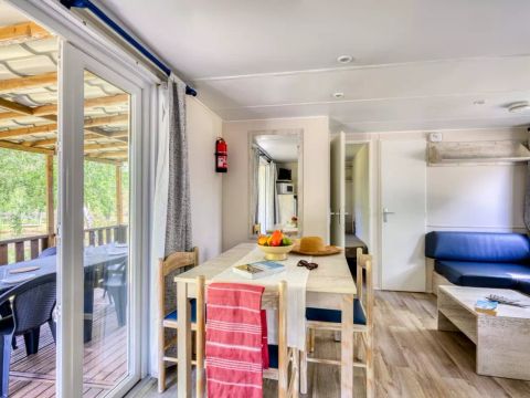 MOBILHOME 8 personnes - Mobil-Home Premium 4 Pièces 6/8 Personnes Côté Etang + TV