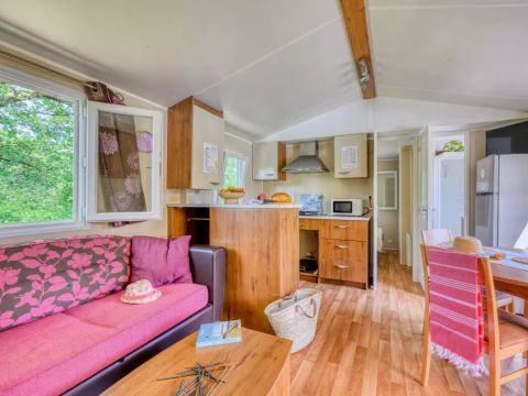 MOBILHOME 8 personnes - Mobil home Premium 4 Pièces 6/8 Personnes Côté Etang + TV