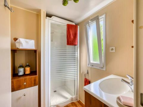 MOBILHOME 8 personnes - Mobil home Premium 4 Pièces 6/8 Personnes Côté Etang + TV