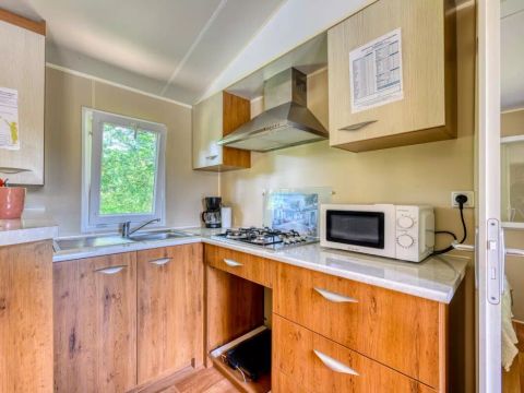 MOBILHOME 8 personnes - Mobil home Premium 4 Pièces 6/8 Personnes Côté Etang + TV