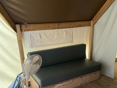 Tente en toile et en bois 5 personnes - Tente Eco Lodge 3 Pièces 5 Personnes Sans Sanitaire