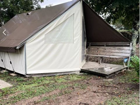 Tente en toile et en bois 4 personnes - Tente Lodge Kenya 3 Pièces 4 Personnes Sans Sanitaire