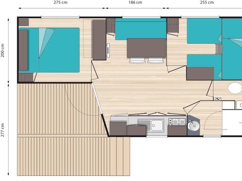 Mobilhome 6 personnes - 2 chambres