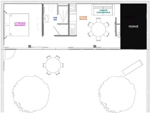 GÎTE 2 personnes - Roches et Vallées 37m²