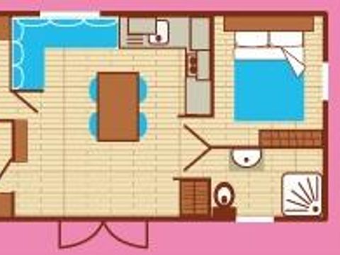 Mobilhome 8 personnes - Mobil-home 6/8 places