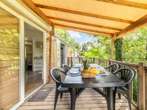 MOBILHOME 7 personnes - Cottage Confort 3 Pièces 5/7 Personnes Climatisé + TV