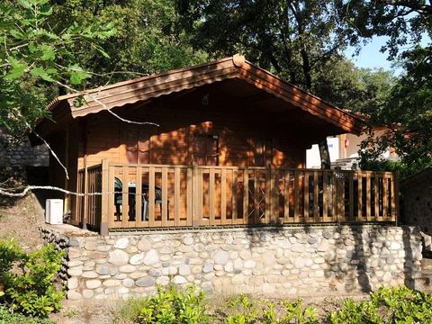 Chalet 2 personnes - Bois avec terrasse + climatisation +TV 20m2