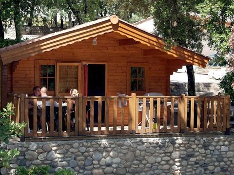 Chalet 2 personnes - Bois avec terrasse + climatisation +TV 20m2