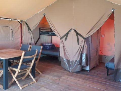 Tente en toile et en bois 5 personnes - Lodge