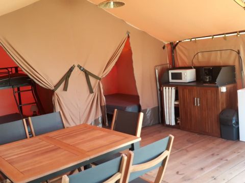 Tente en toile et en bois 5 personnes - Lodge