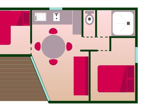 CHALET 5 personnes - PANORAMIC (terrasse couverte, lave vaisselle)