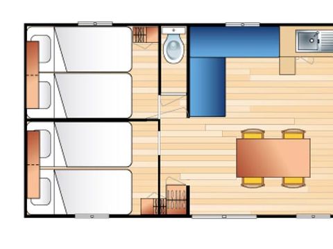 MOBILHOME 6 personnes - COTTAGE CONFORT MEDITERRANEE