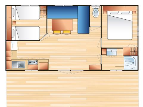 MOBILHOME 4 personnes - SUNELIA CONFORT ESPRIT SUD