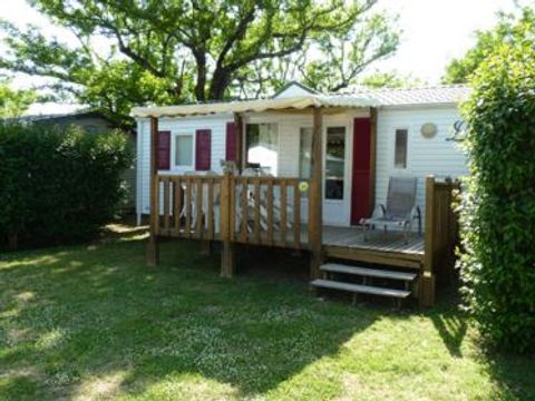 MOBILHOME 5 personnes - Mobil home Premium 32 m² 2 chambres + terrasse 12m² semi-couverte (9m²) + TV + climatisation 4/5 pers