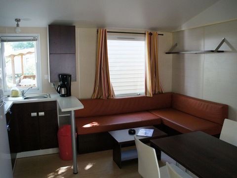 MOBILHOME 5 personnes - Mobil home Confort 32 m² 2 chambres + terrasse 12m² semi-couverte (9m²) + TV 4/5 pers