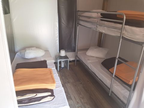TENTE TOILE ET BOIS 5 personnes - Lodge Confort 25m² 2 chambres + terrasse 12m² 4/5 pers
