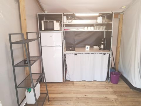 TENTE TOILE ET BOIS 5 personnes - Lodge Confort 25m² 2 chambres + terrasse 12m² 4/5 pers