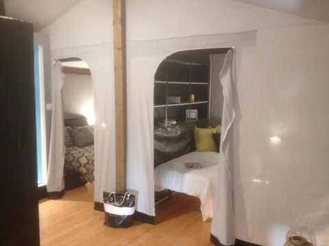 TENTE TOILE ET BOIS 5 personnes - Lodge Confort 25m² 2 chambres + terrasse 12m² 4/5 pers