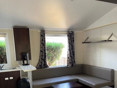 MOBILHOME 5 personnes - Mobil home Standard 32 m² 2 chambres + terrasse 12m² semi-couverte (9m²) 4/5 pers