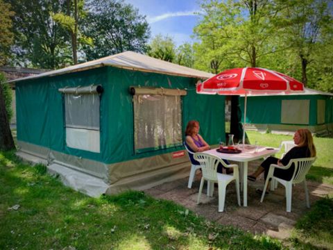 BUNGALOW TOILÉ 4 personnes - Bungalow-Toilé- 2chambres-4 pers - terrasse dallée