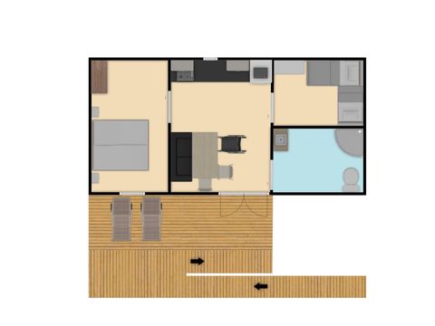 MOBILHOME 4 personnes - accessible aux personnes handicapées Marronnier