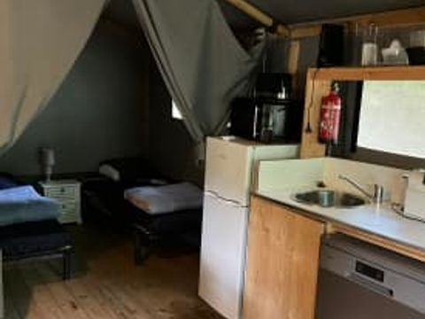 Tente en toile et en bois 4 personnes - Tente Safari Cocotier