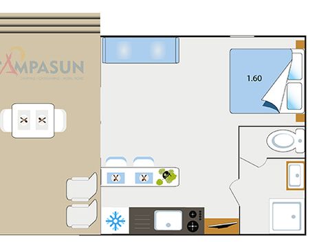 CHALET 2 personnes - Hôtelier - 26 m² - 1 chambre