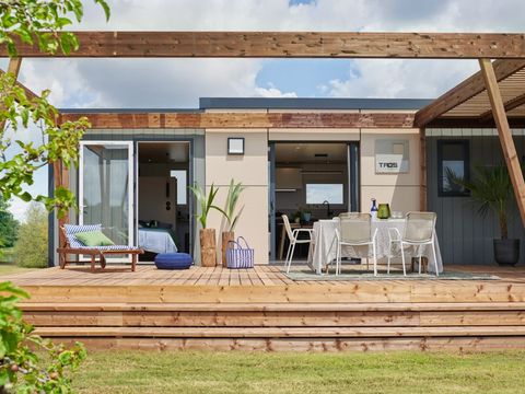 MOBILHOME 2 personnes - Sunêlia Luxe TAOS S2 2 pers. 1 ch. 1 sdb. avec ou sans jacuzzi privatif