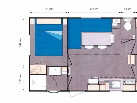 MOBILHOME 6 personnes - (2 personnes incluses - 4 personnes supplémentaires possibles avec supplément, veuillez contacter le camping)