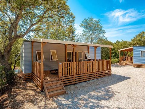 BUNGALOW 4 personnes - Mobil-home | Comfort | 2 Ch. | 4 Pers. | Terrasse surélevée | Clim.