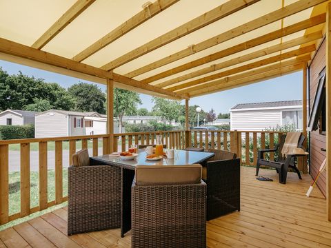 MOBILHOME 6 personnes - Premium | 3 Ch. | 6 Pers. | Terrasse Lounge | Clim.
