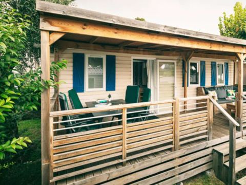 BUNGALOW 5 personnes - Mobil-home | Comfort | 2 Ch. | 5 Pers. | Terrasse Lounge | 1 SDB | Clim.