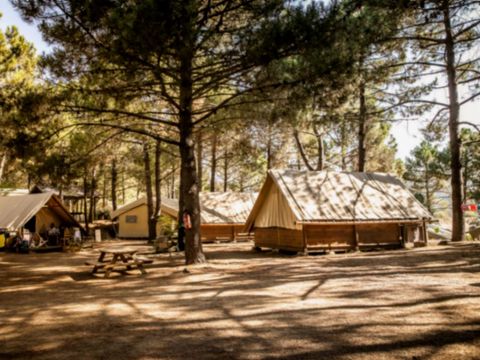 Tente en toile et en bois 4 personnes - Tente Lodge - Sans sanitaires - arrivée le samedi en haute saison