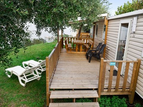 Mobilhome 6 personnes - Mobil-home | Comfort XL | 3 Ch. | 6 Pers. | Terrasse surélevée | Clim.