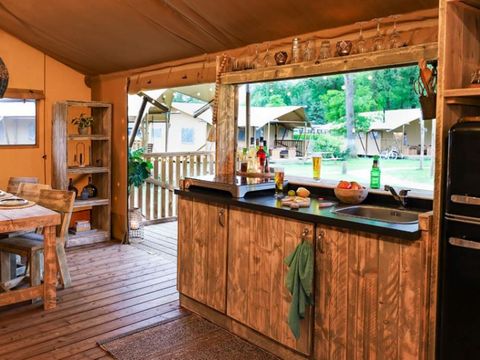 Tente en toile et en bois 5 personnes - TENTE LG 40 m2 2 ch 4/5 pers SAMEDI