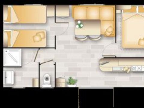 MOBILHOME 4 personnes - WATIPI BOIS