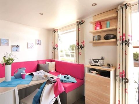 MOBILHOME 2 personnes - Confort 18m² 1 chambre + terrasse semi-couverte