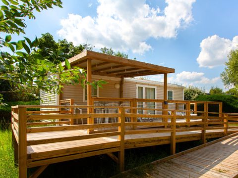 MOBILHOME 6 personnes -  32m² 2 chambres + terrasse - adapté aux personnes à mobilité réduite