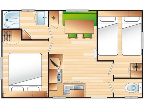 MOBILHOME 4 personnes - COCOON - TV